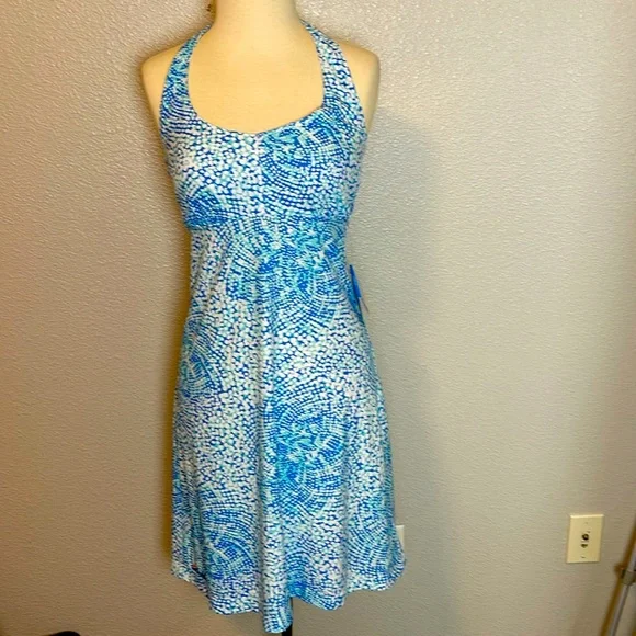 Columbia Women's PFG Armadale Halter Top Dress - XS - Harbor Blue Print Columbia Women's PFG Armadale Halter Top Dress - XS - Harbor Blue Print